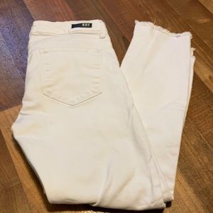 KUT white Reese ankle straight leg jeans size 4